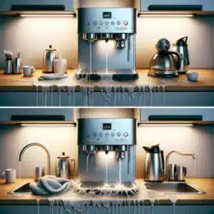 wasseransammlungen unterm kaffeevollautomaten