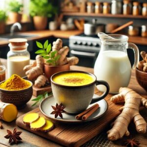Goldene Milch Kaffee