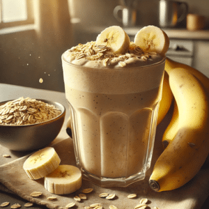 Kaffee-Smoothie mit Banane und Haferflocken