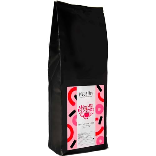 Meletius Spezialitäten Kaffeerösterei - 'Spread the Love' Mischung | Ganze Kaffeebohnen 1kg | Mittlere Röstung | Kaffee aus Südamerika | Karamell, Schokolade, Steinobst, süßer Marzipan, nussig