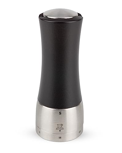 Peugeot Salzmühle Madras u‘Select 16 cm Schokolade Hochwertige Salzmühle manuell aus Holz & Edelstahl Patentierte Einstellung des Mahlgrades Küchenzubehör