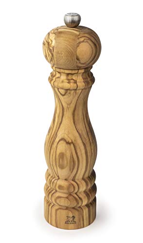Peugeot Salzmühle Paris 22 cm Natur I Hochwertige Salzmühle manuell aus Olivenholz I Mit individueller Einstellung des Mahlgrades I Küchenzubehör