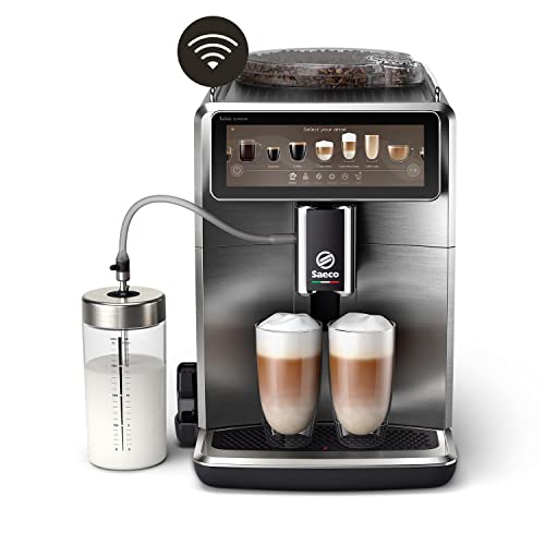 Saeco Xelsis Suprema Kaffeevollautomat - WLAN, 22 Kaffeespezialitäten, 7.8" Touchdisplay, 8 Profile, Edelstahl