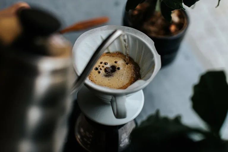 Kaffeezubereitung mit heißem Wasser